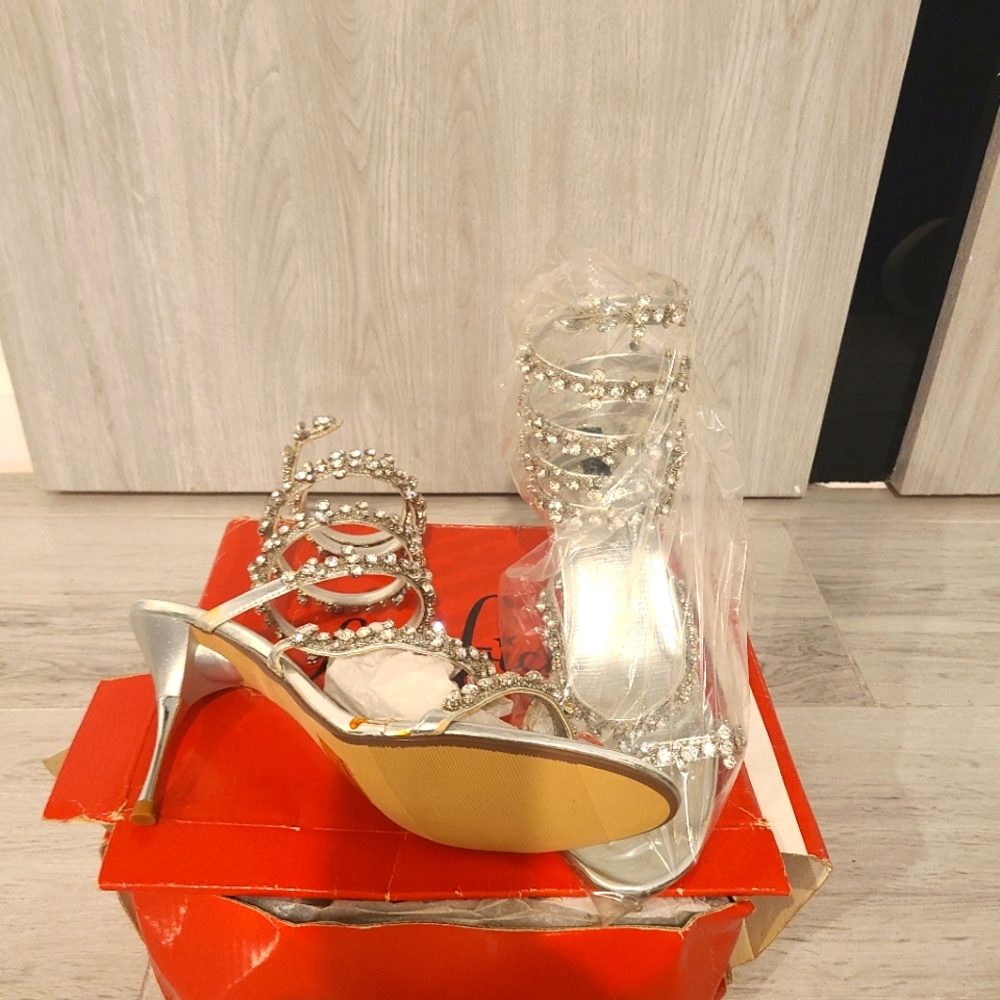 Silver sandals